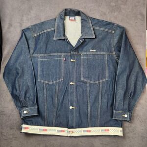 Vintage Coogi Denim Jacket Mens XL Authentic Australian Down Under 90s‎